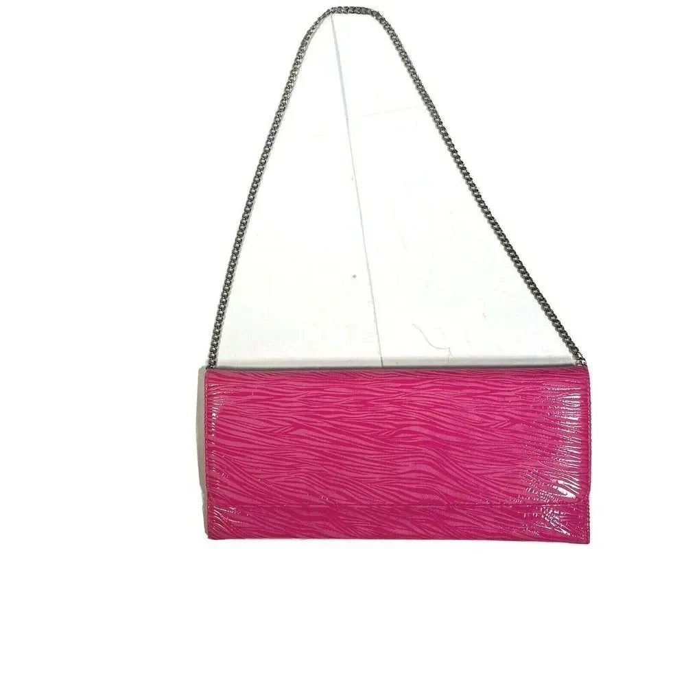 Fatto a Mano By Carlos Falchi Hot Pink Clutch Purse Shoulder Hand Bag Barbiecore